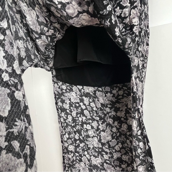 Lucky Brand Dress XL Black Floral Print Maxi Viscose Partial Lining Surplice - Picture 8 of 16